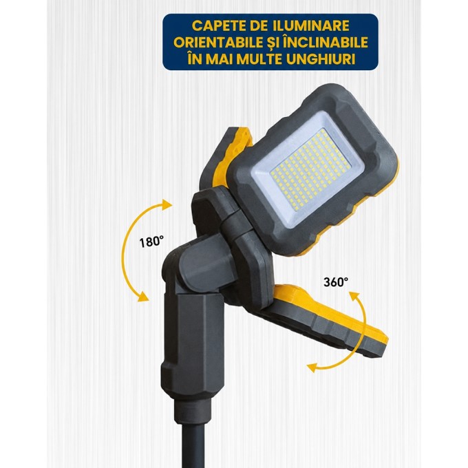Turn lumina cu 10.000 lumeni - alimentare hibrida, acumulatori si retea 220V